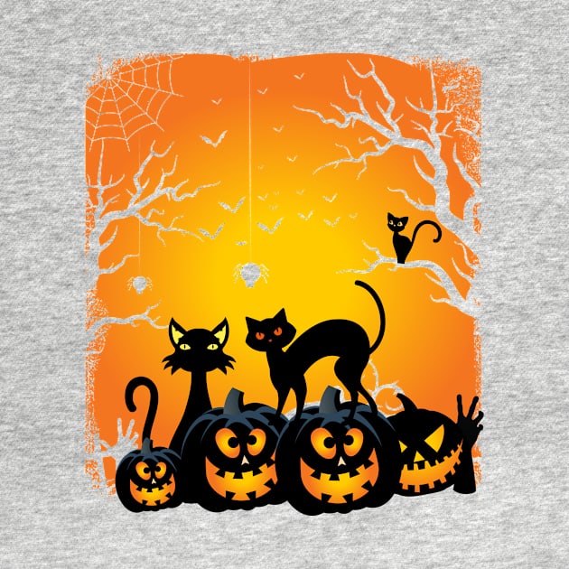 Cats of Halloween in september we wear gold by D3monic